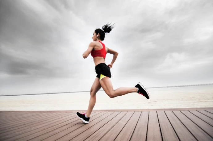 woman running, exercising