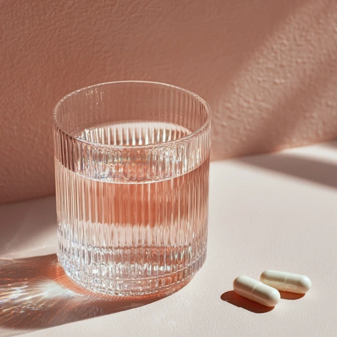 Glass of purified drinking water from reverse osmosis water filter