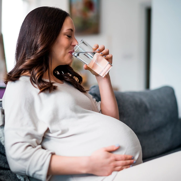 Pregnant drinking water
