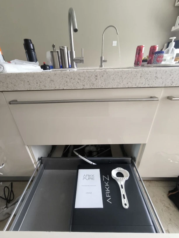 Flexible reverse osmosis water filter ArkkZ installs vertical or horizontal use ArkkZ reverse osmosis water filter flexible vertical horizontal installation system